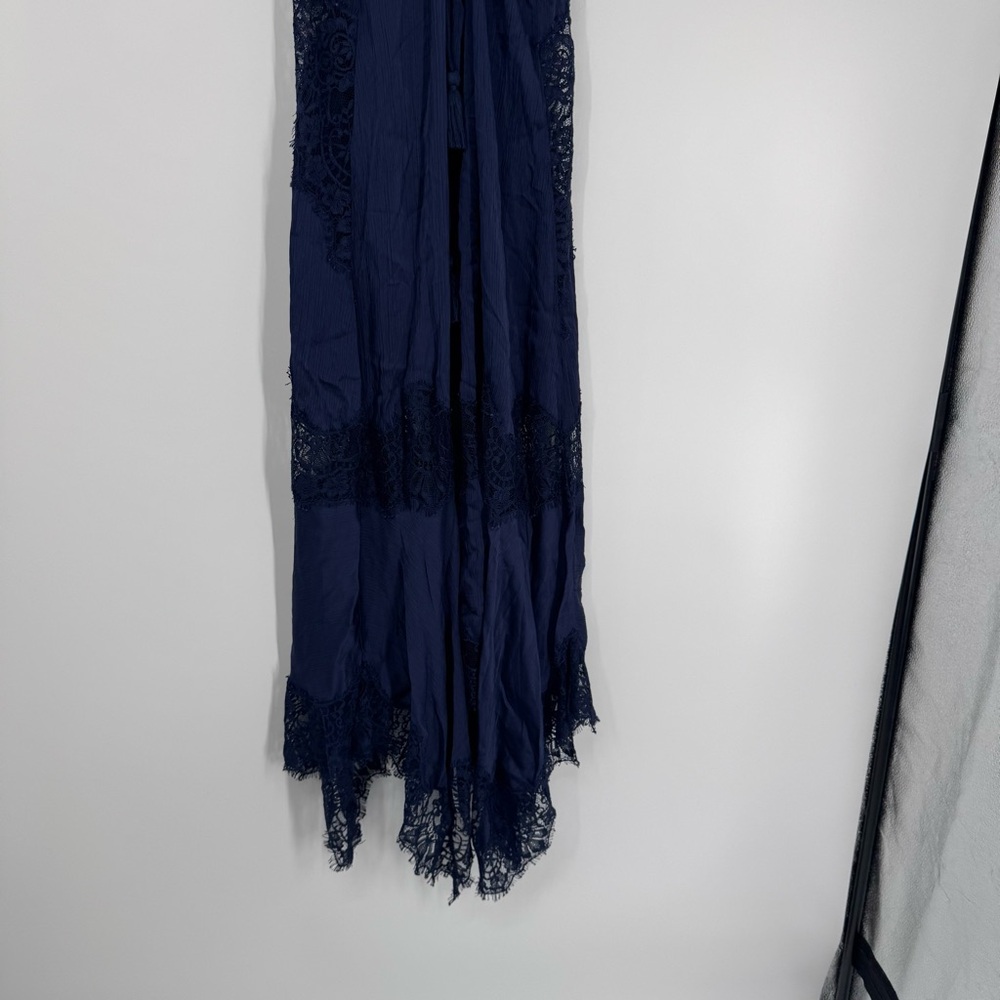 Free People Navy Blue Lace Maxi Dress - Picture 9 of 12